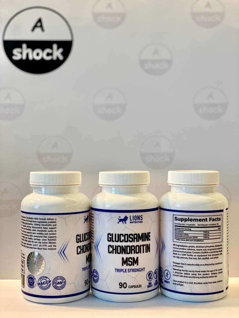 Суставы и связки Lions Nutrition Glucosamine Chondroitine MSM 90caps