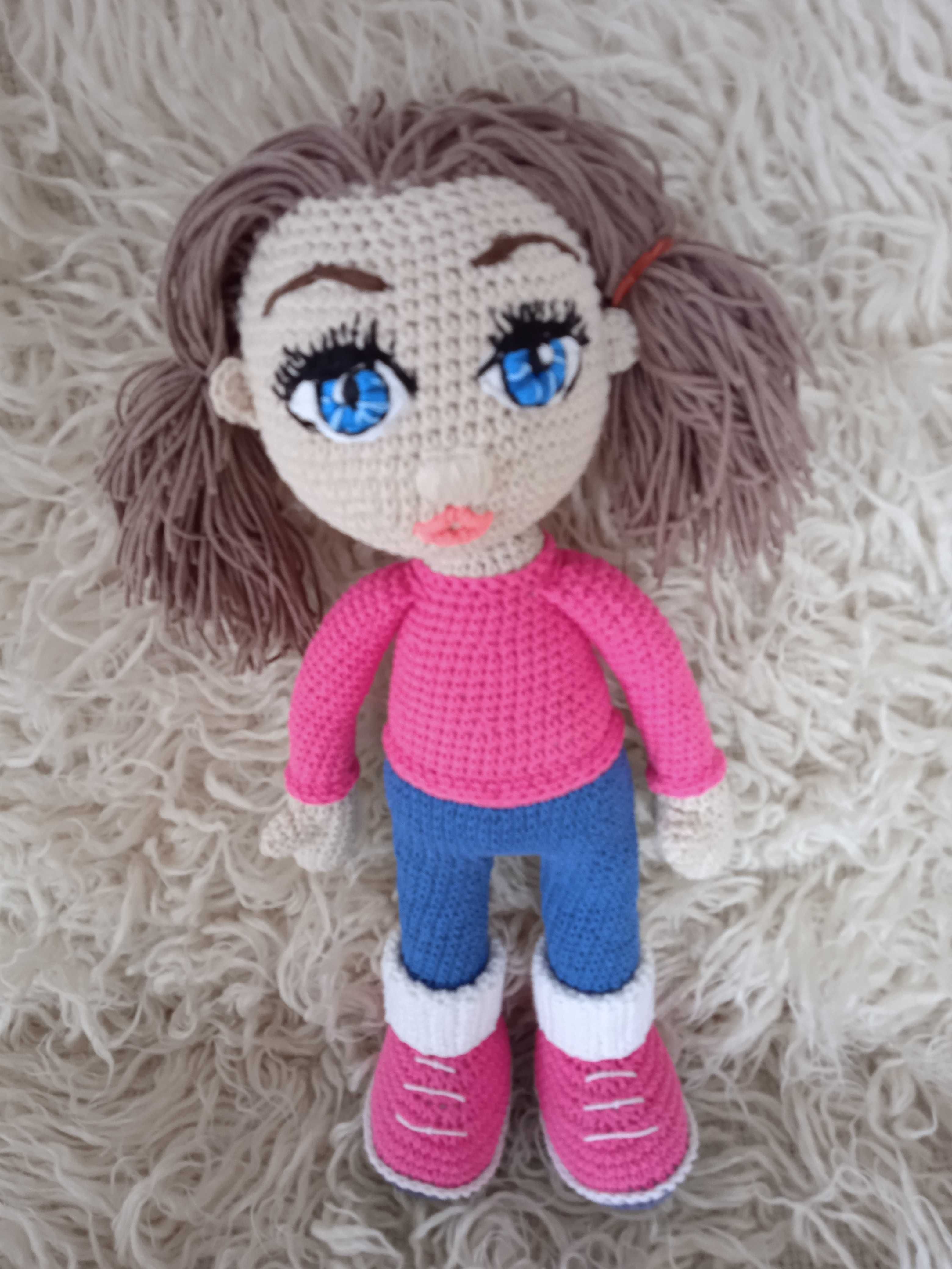 lalka , maskotka na szydełku , rękodzieło , amigurumi, hand made