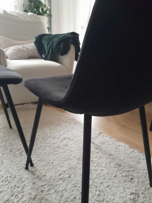 4 krzesla welurowe homla