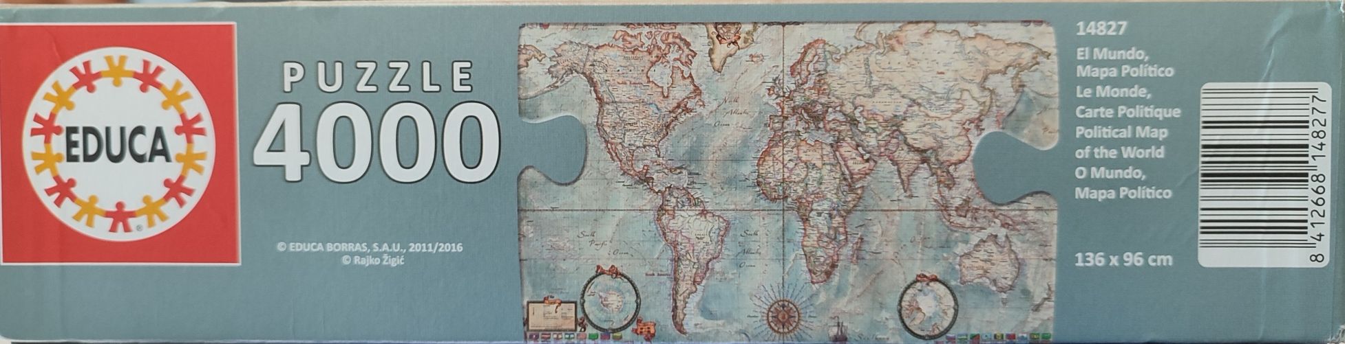 Puzzle "O Mundo - Mapa Político"