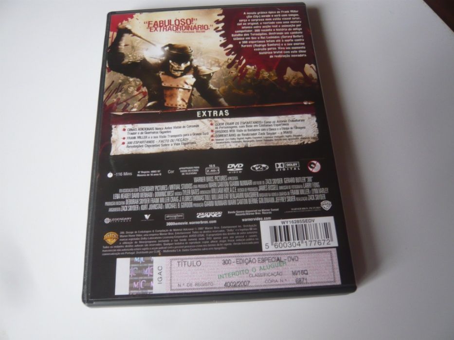 Filme DVD "300" Edição especial 2 DVDs