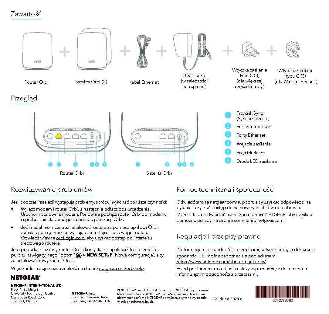 Netgear system Orbi Mesh WiFi 6 RBK353  (3-pack) router +2 satelity +1