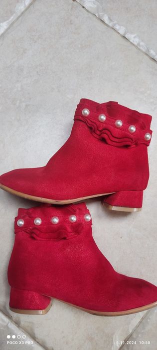 Trzewiki czerwone  dla dziewczynki r.28