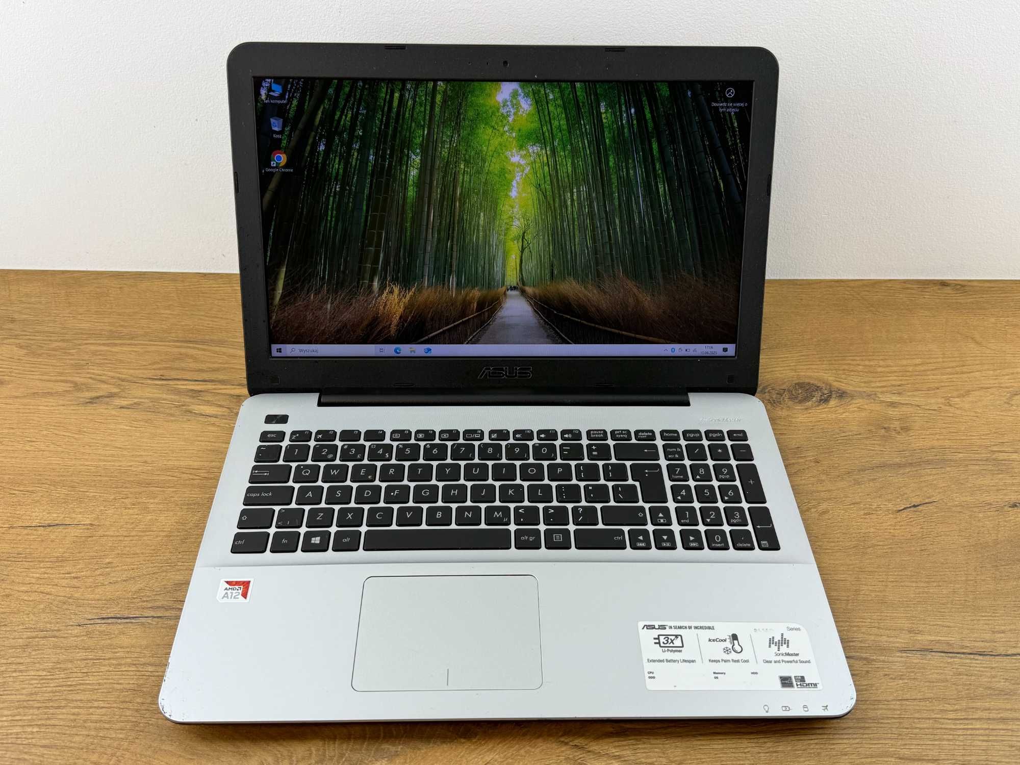1331 Laptop ASUS 15 cali AMD A12. 3.40GHZ, 4 RDZENIE, SSD240GB 8GB RAM