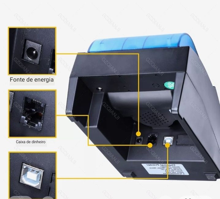 Impressora térmica da posição do recibo 58mm impressora bluetooth usb