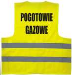 kamizelka odblaskowa, kamizelka z nadrukiem, pogotowie gazowe
