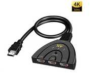 Rozdzielacz HDMI 4k 3x wejście - 1x wyjście, przełącznik 1080P