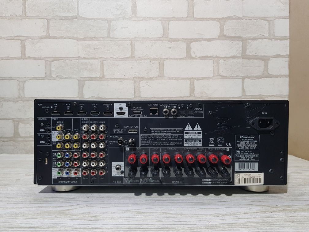 Пульт!7.1AV Ресивер Pioneer VSX-1021-K 7*150 Ват! USB , HDMI