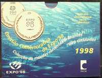 1 Carteira 8 moedas Expo 98.