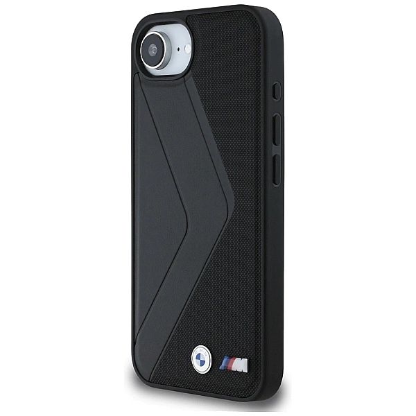 Etui BMW Oversized Stripes MagSafe na iPhone 16e - czarne