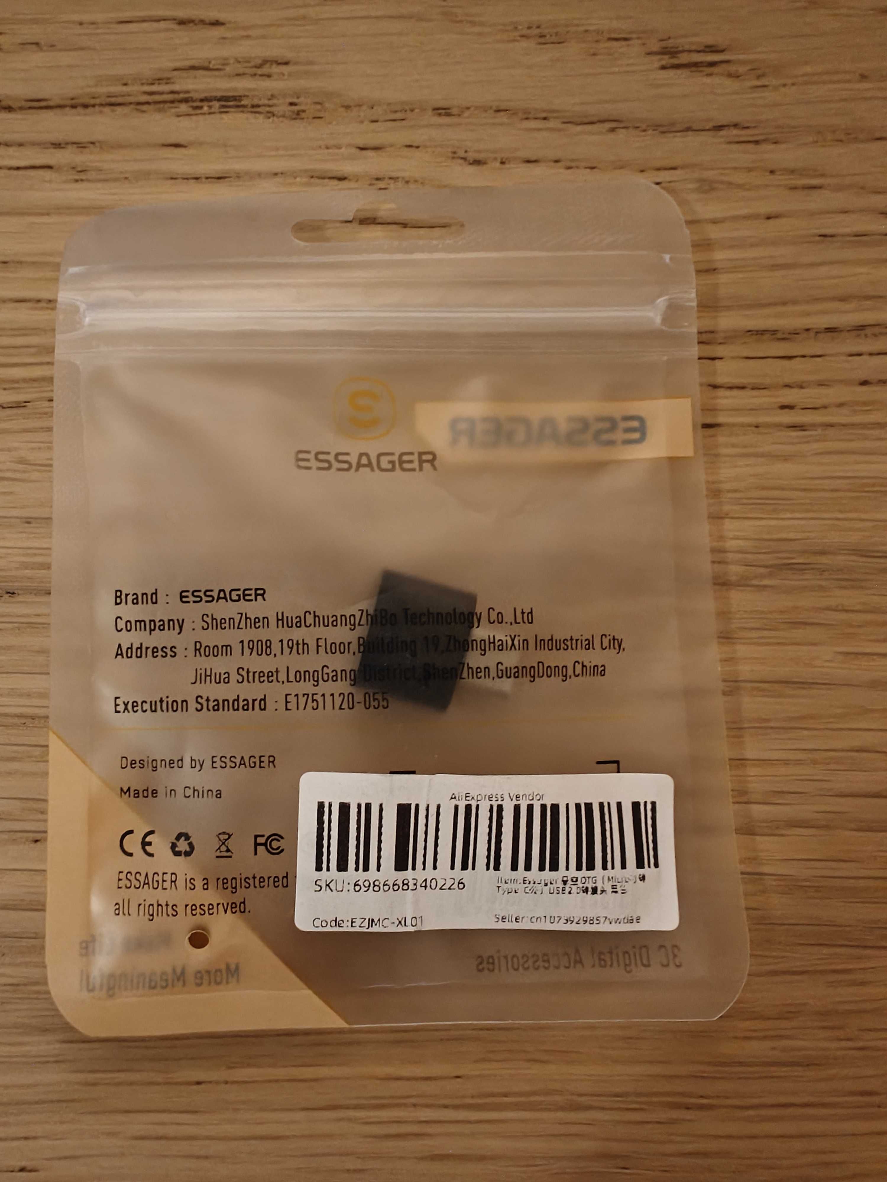 Essager adapter przejściówka OTG micro USB do USB-C 2.0 EZJMC-XL01