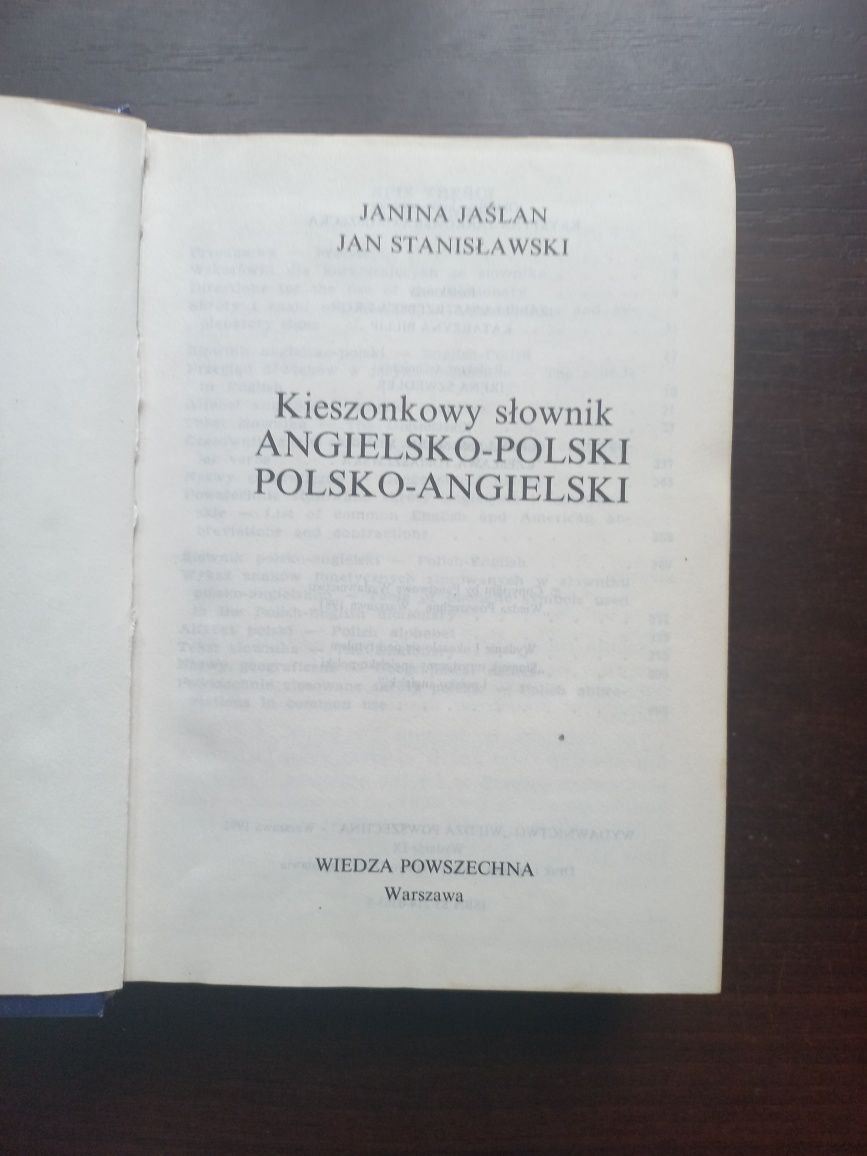 Słownik kieszonkowy Polsko angielski angielsko polski Janina Jaślan