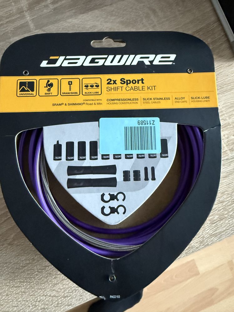 Zestaw linek i pancerzy przerzutkowych JAGWIRE 2x Sport Shift Kit