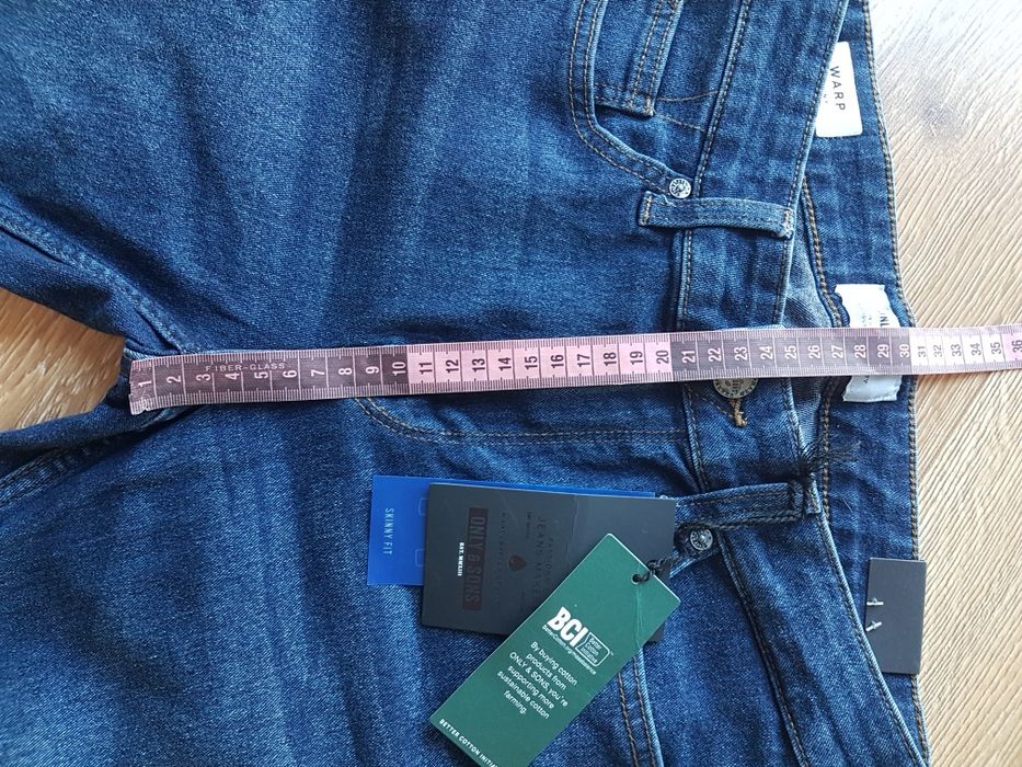W28 L32 XS Only & Sons Warp skinny spodnie męskie dżinsy jeansy onswar