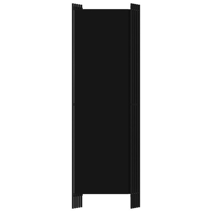 Parawan 5-skrzydłowy Czarny 250x180 cm
