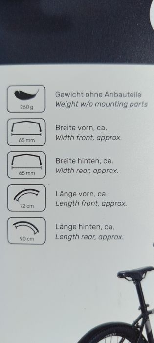 Błotnik MTB Hebie Viper S Set 26-29".