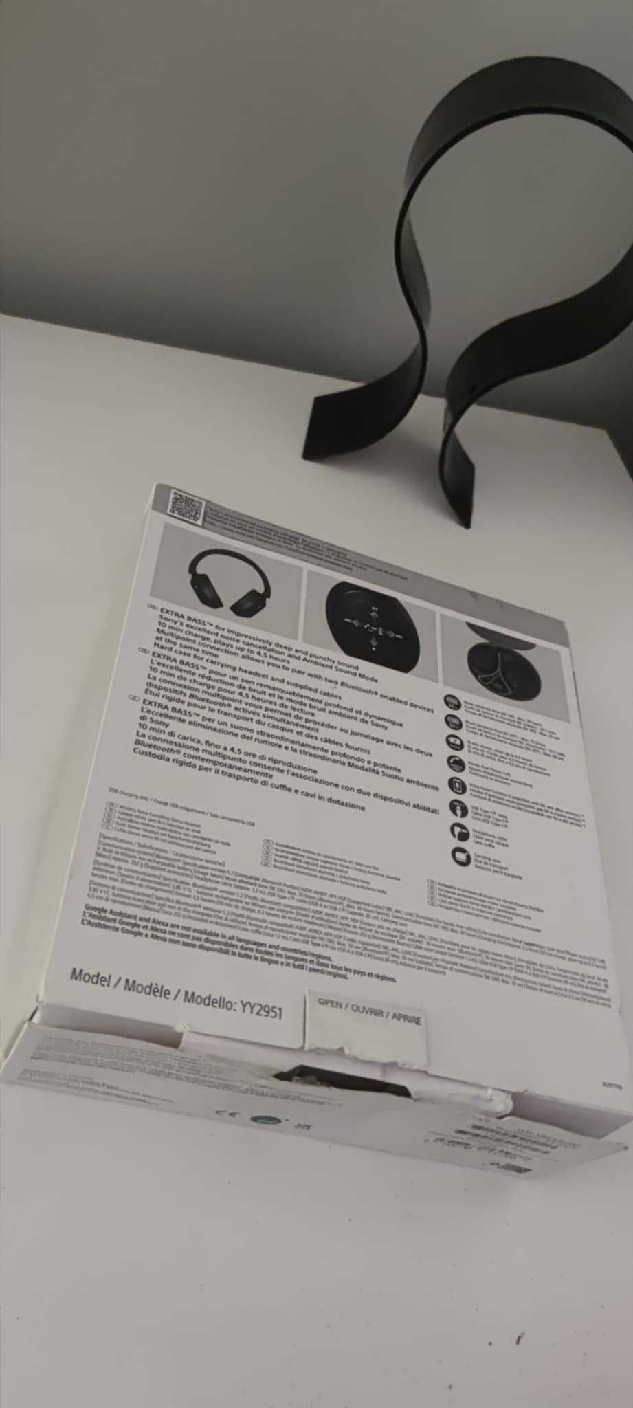 Słuchawki nauszne headphones Sony WH-XB910 extra bass bezprzewodowe