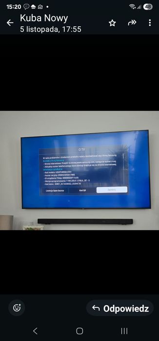 Telewizor led Samsung 65" stan idealny