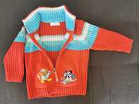 Bluza sweter ciepły na suwak Disney 98