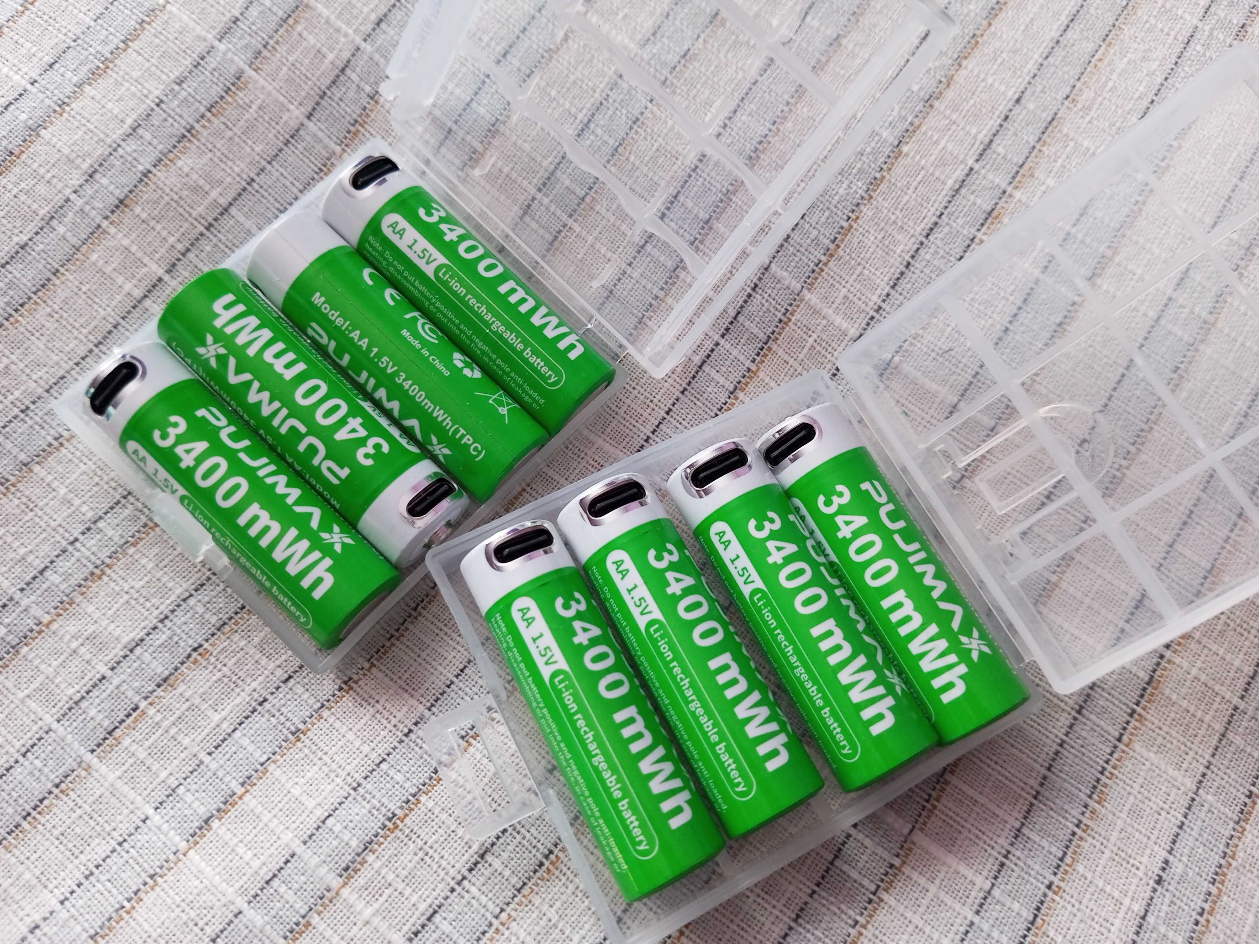 Батарейка Аккумулятор перезаряжаемый АА от usb 1,5 вольта