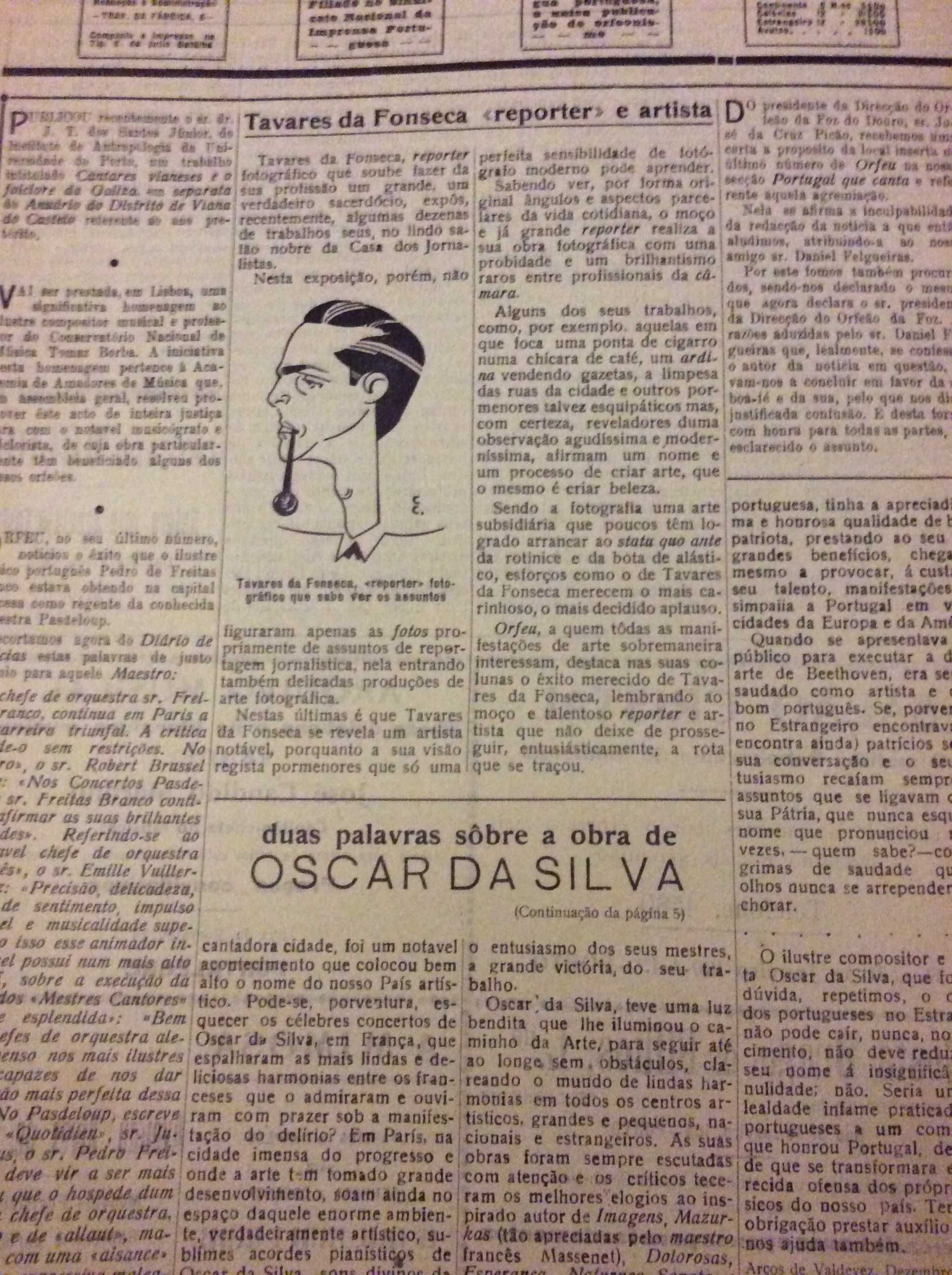 Orfeu. Jornal de arte. N.º 62, Pôrto 15 de Janeiro de 1933