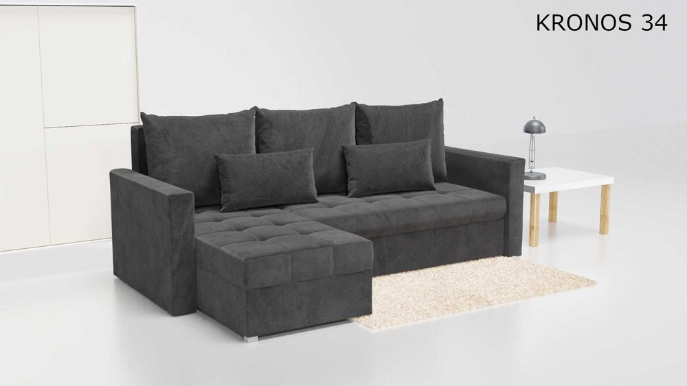 Narożnik HEL z funkcją spania pikowany w różnych kolorach