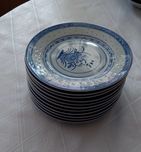 Chińskie talerzyki deserowe z porcelany ryżowej 17 cm
