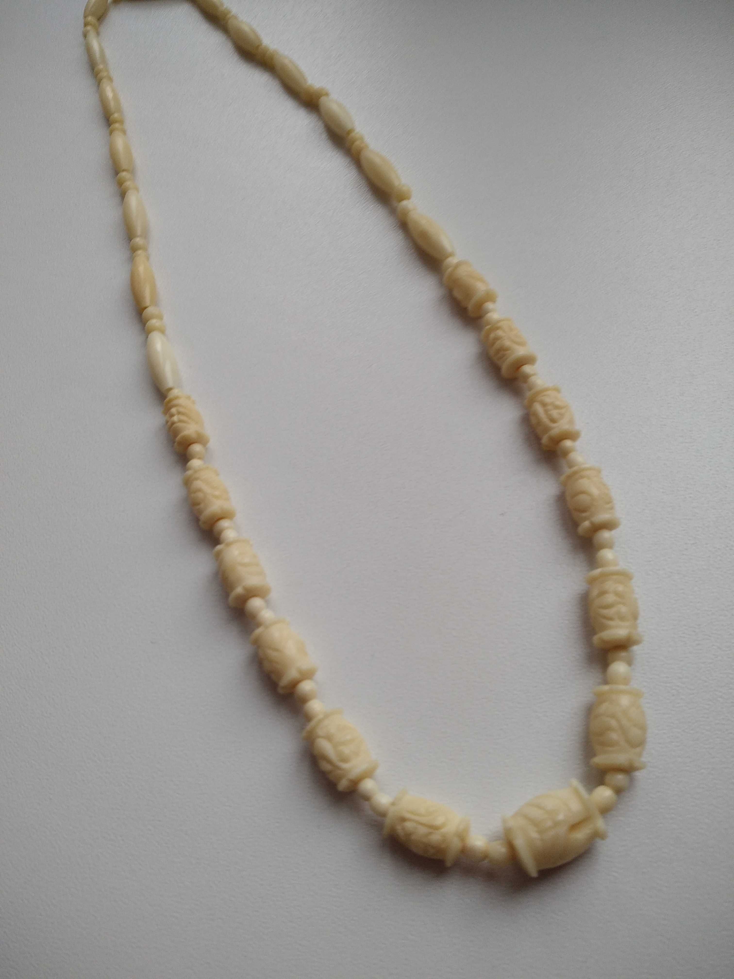 Бусы, ожерелье  из кости ручной работы, Индия, длина 58см.