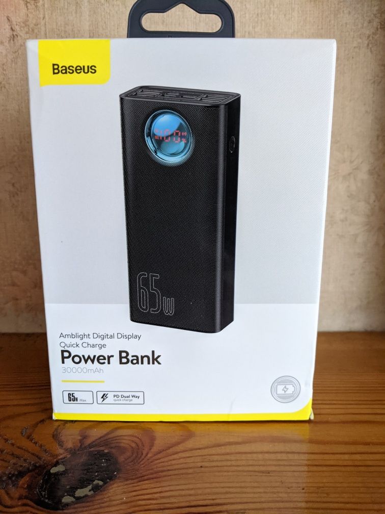 Baseus 65w 30000 maH повербанк Павербанк power bank базеус