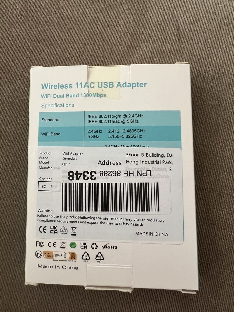 11 ac wireless lan card - 1300Mbps - 2.4G/5G