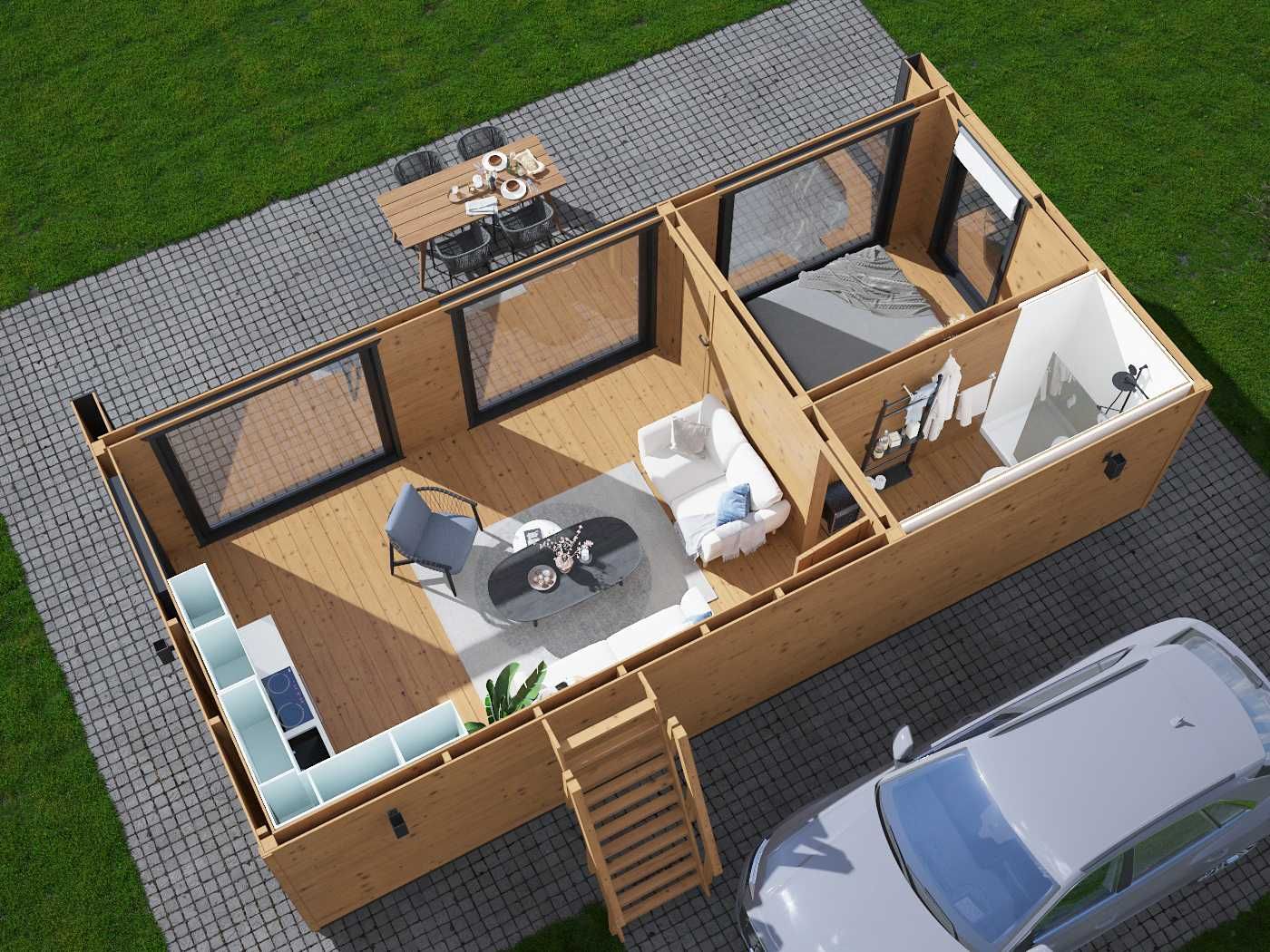 DOMEK na ROD domek 6x3 altana 3x3 taras 3x3 domek 4x4 taras 4x4 MDN10