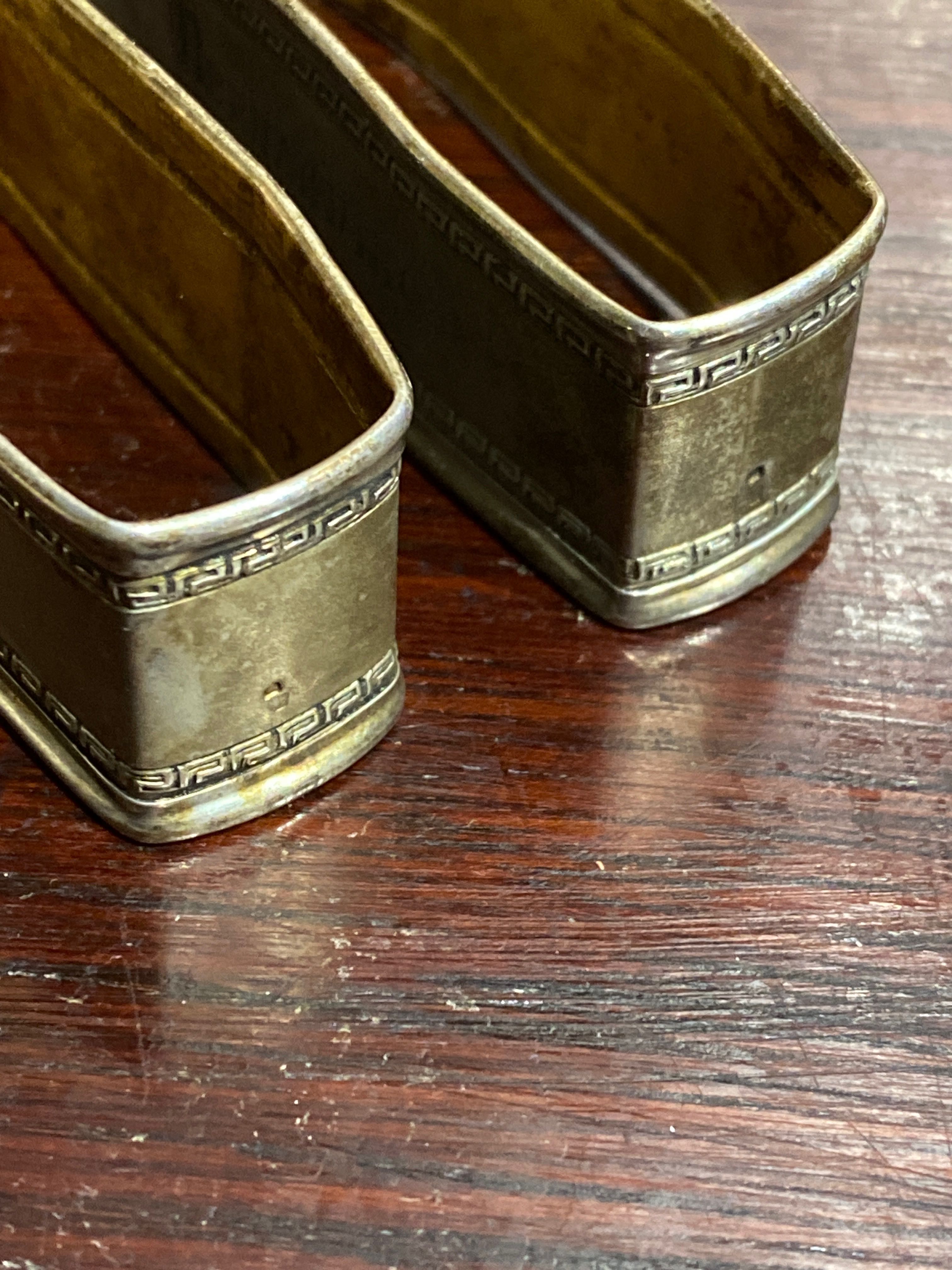 Argolas de guardanapo Prata Portuguesa contrastada 7 cm Centenárias