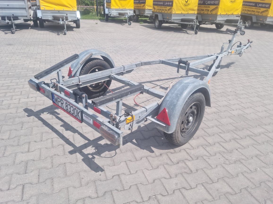 Przyczepa podłodziowa hamowana ponton skuter łódź hamowana 500 kg oś l