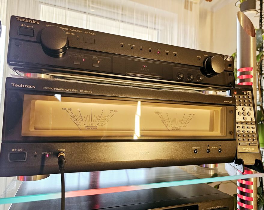 Technics SE-A909S SU-C909U wzmacniacz dwudzielony+oryg. pilot-bdb stan