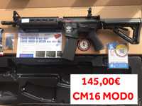 Fuzil Eléctrico M4 Airsoft marca G&G modelo CM15 KR-CQB + CM16 MOD0 G&G ED LIM