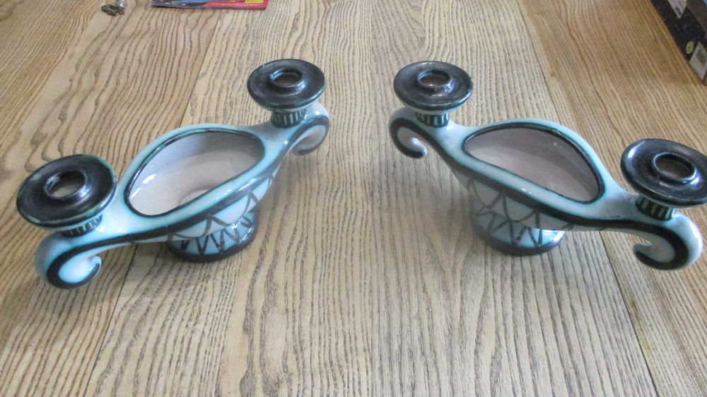 swieczniki ceramiczne 2 sztuki