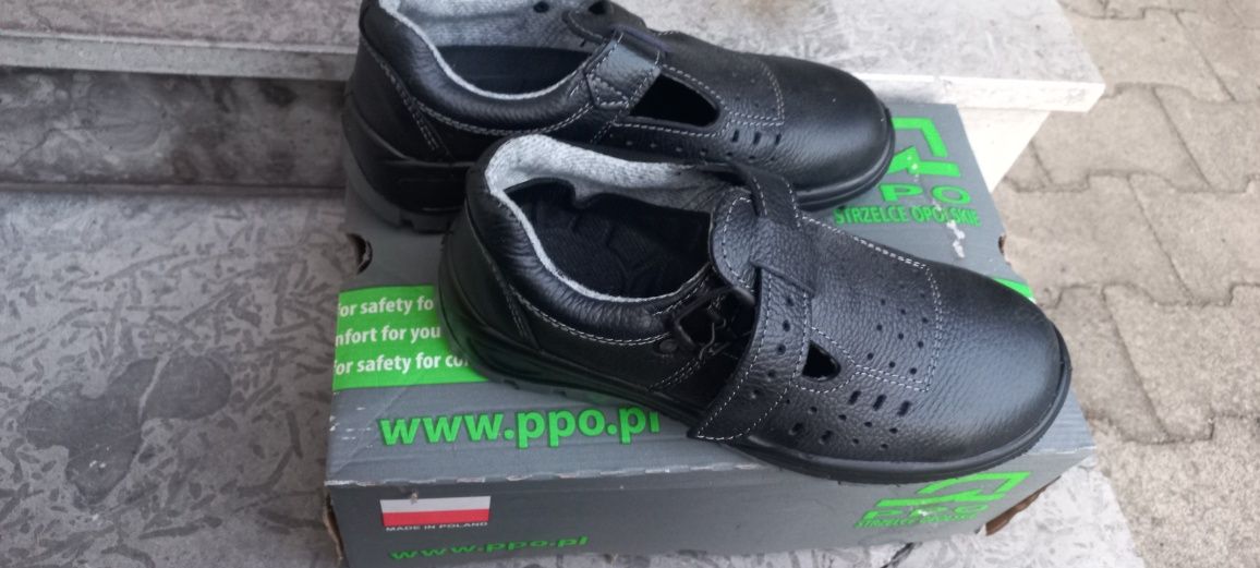 Buty robocze sandały ochronne PPO Strzelce Op. zupełnie nowe, 39/ 40