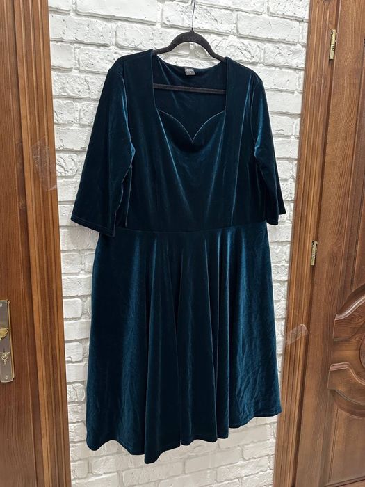 Платье батал, сукня велюрова великий розмір