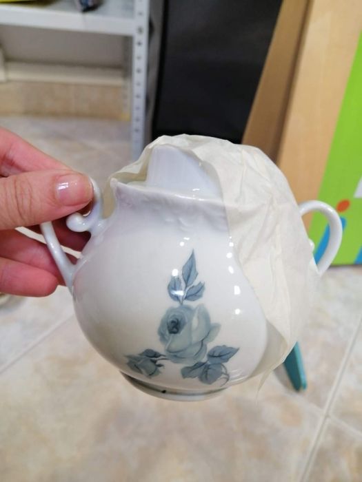 conjunto spal chá em porcelana