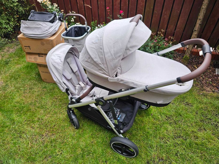 Cybex Gazelle S 2023 2.0 3w1 / Rok po Roku - 2x siedzisko, gondola