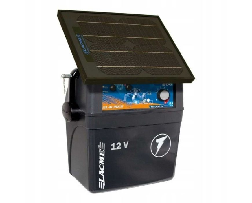 Pastuch solarny 12V komplet zestaw MOCNY elektryzator + panel 14W