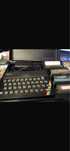 Komputer ZX Spectrum, zestaw z drukarką i grami vintage.