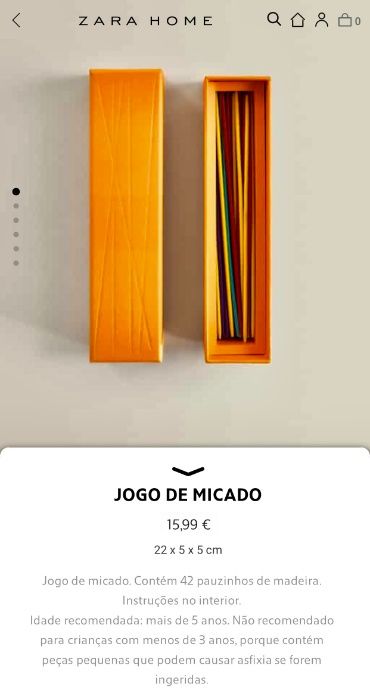 Jogo Micado Zara Home NOVO