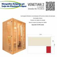 Sauna a vapor Venetian 2 design cuidadoso e elegante