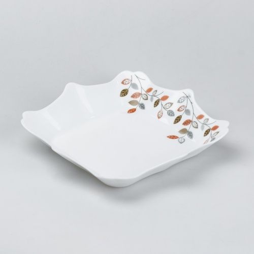 Посуд:  Столовий сервіз на 6 персон керамічний Leaf, білий