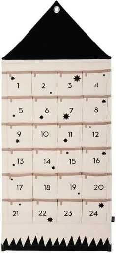 Kalendarz adwentowy z tkaniny, do napełniania, z 24 kieszeniami,