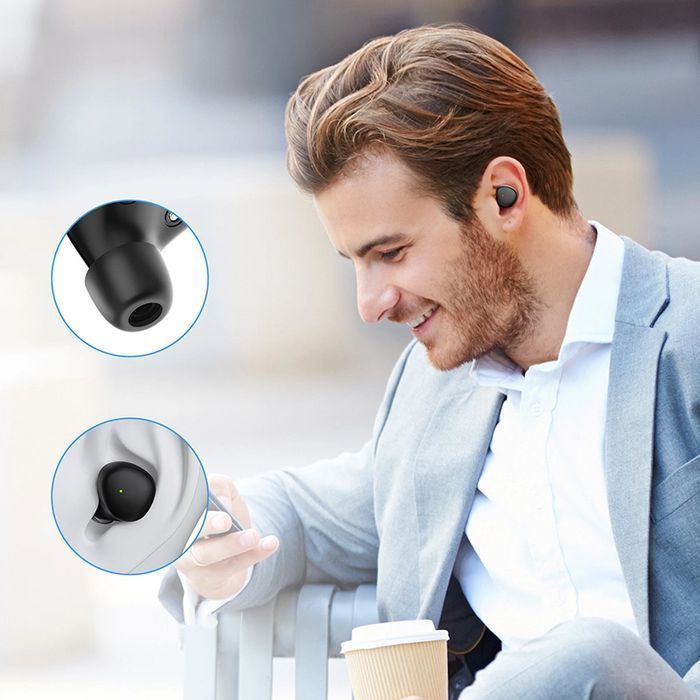 Joyroom bezprzewodowe słuchawki TWS Bluetooth 5.1 300mAh czarny