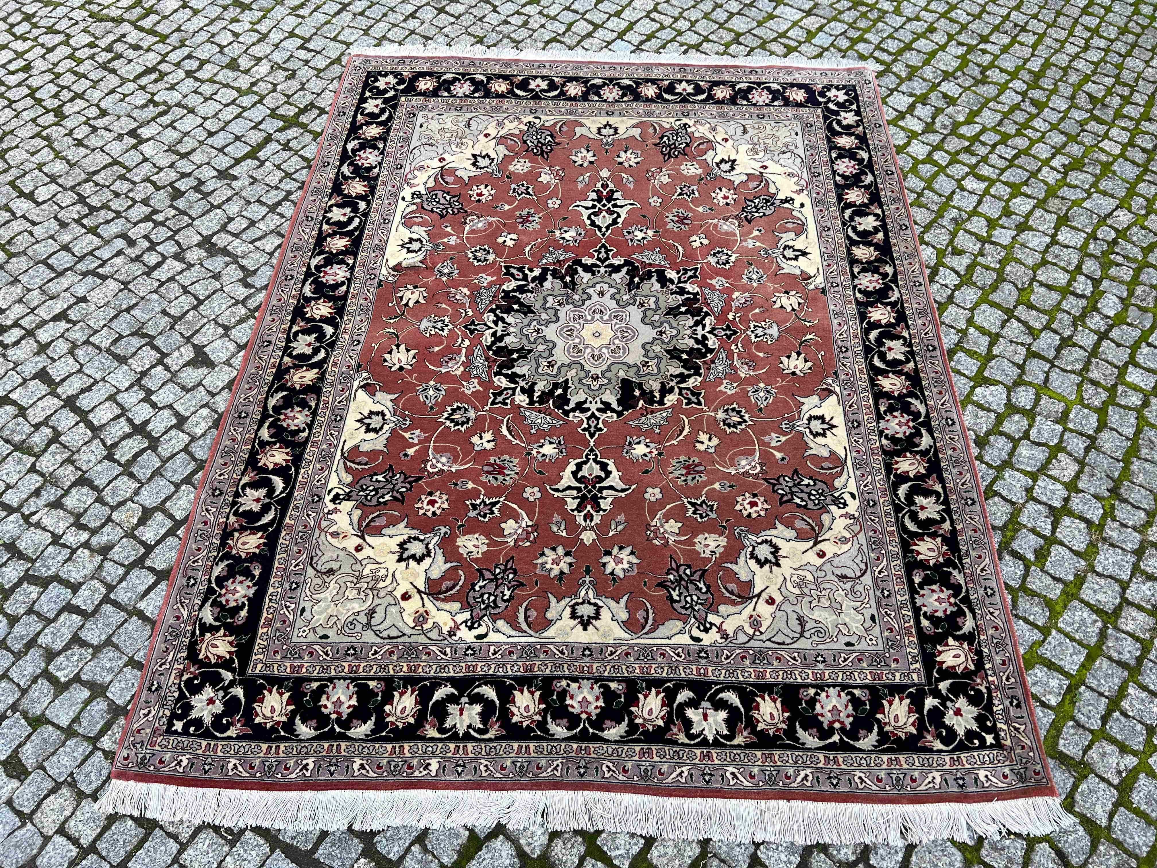 Kaszmir + jedwab dywan perski Iran Tabriz Raj  209x152 gal.24 tys