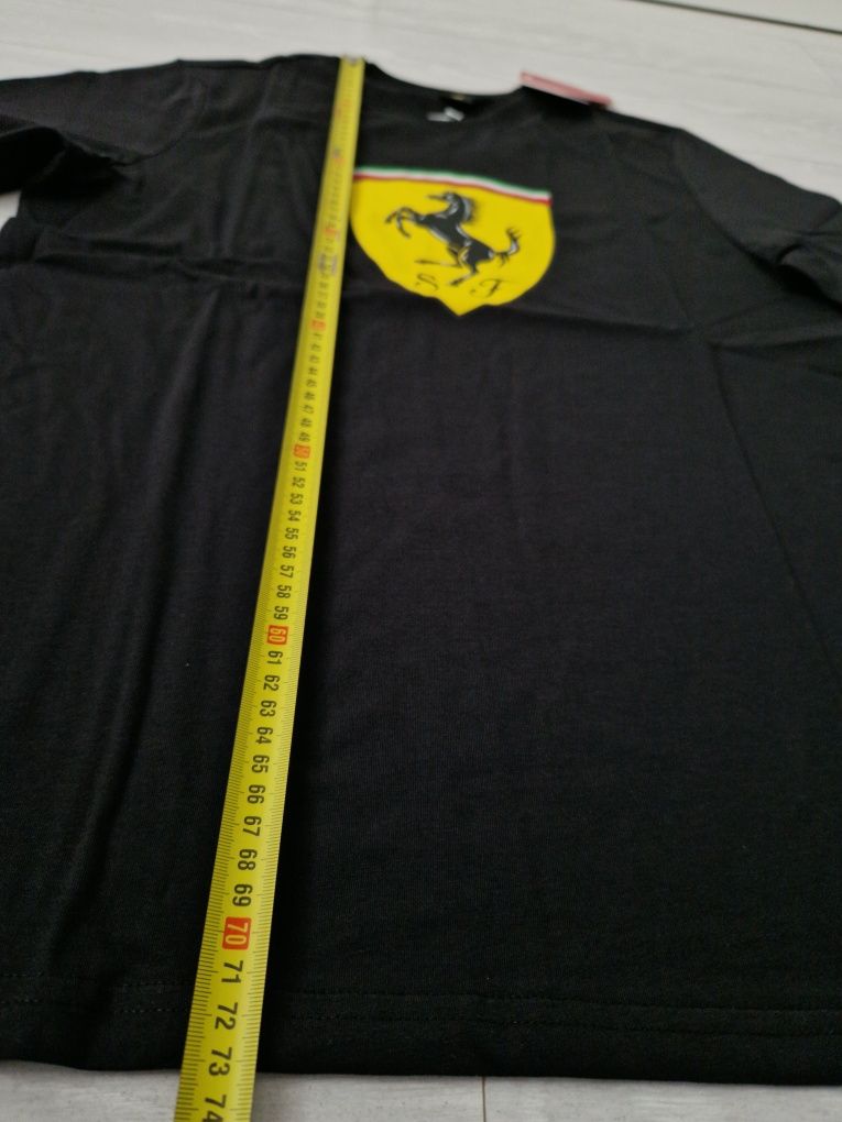 Czarna koszulka Scuderia Ferrari, Puma, Formuła 1, F1, M