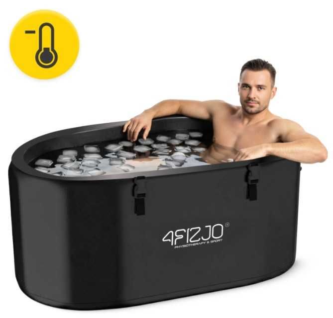 Dmuchana wanna lodowa do morsowania drop-stitch owalna 4FIZJO z tkanin